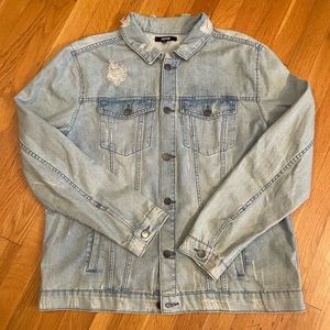Mens Jean Jacket faded blue vintage style